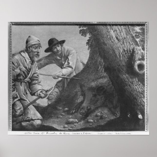 Poster Chasse au sanglier (Devant)