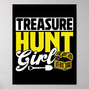 Poster Chasse au trésor Chasse aux filles Chasseur Trésor