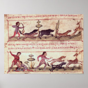 Poster Chasse aux cerfs