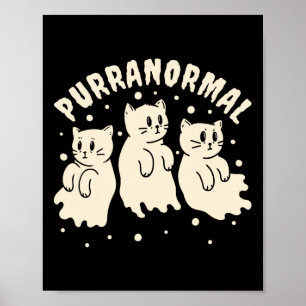 Poster Chasse aux fantômes Chat Paranormal Chercheur Ghos