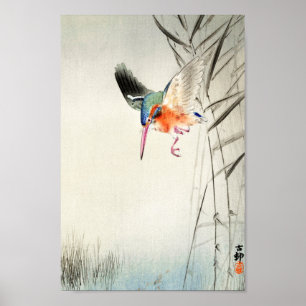 Poster Chasse aux martin-pêcheurs - Ohara Koson - Art Vi