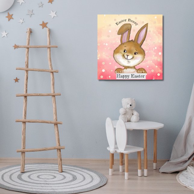 Poster Chasse aux oeufs cinglant Enfants roses (Egg-citing Egg Hunt Kids Pink Poster)