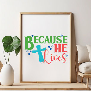 Poster Chasse aux oeufs de Pâques ! Sainte