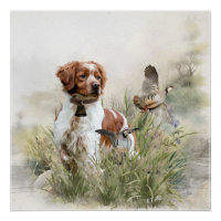 Chasse avec un chien breton, Art