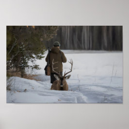 Poster Chasse chasseur début saison