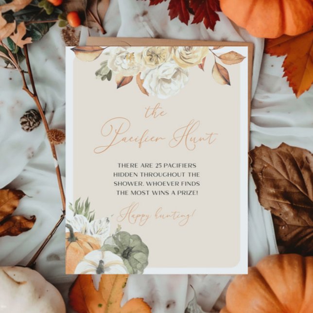 Poster Chasse citrouille Baby shower Pacifique (Créateur téléchargé)