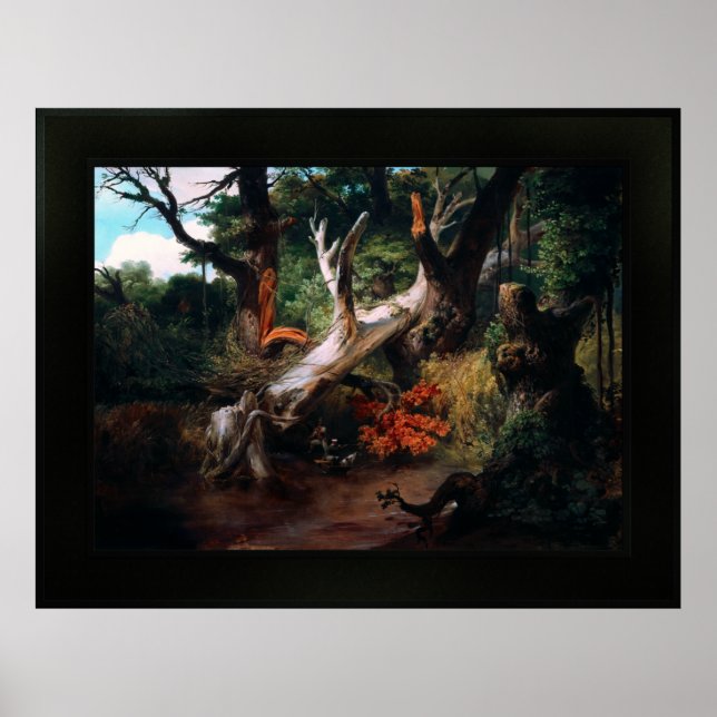 Poster Chasse dans les Marais Pontines par Horace Vernet (Devant)