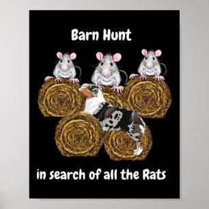 Poster Chasse De Byrn Amusante - À La Recherche De Rats A