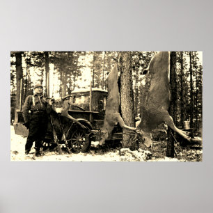 POSTER CHASSE DE CHASSEURS CHASSEURS PHOTOGRAPHIE VINTAGE