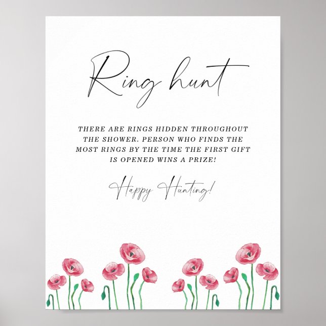 Poster Chasse d'été bague de douche nuptiale jeu d'affich (Devant)