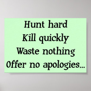 Poster Chasse dure
