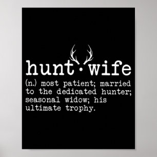 Poster Chasse Femme Définition Chasse amusante