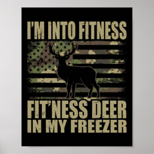 Poster Chasse Je suis dans la condition physique Cerf dan