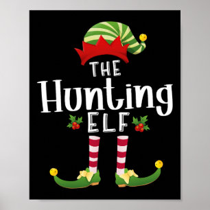 Poster Chasse Jouer au pyjama de Noël Jeu de Noël