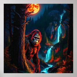 Poster Chasse Sasquatch Moonlit