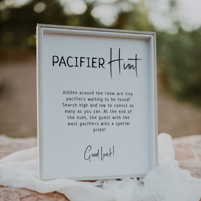 Poster Chasse simple de Baby shower neutre moderne (Créateur téléchargé)