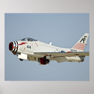Poster Chasseur à réaction North American Naval FJ2 Fury 
