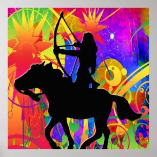 Poster Chasseur amérindien