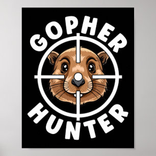 Poster Chasseur de gopher Crosshairs Chasse au piège