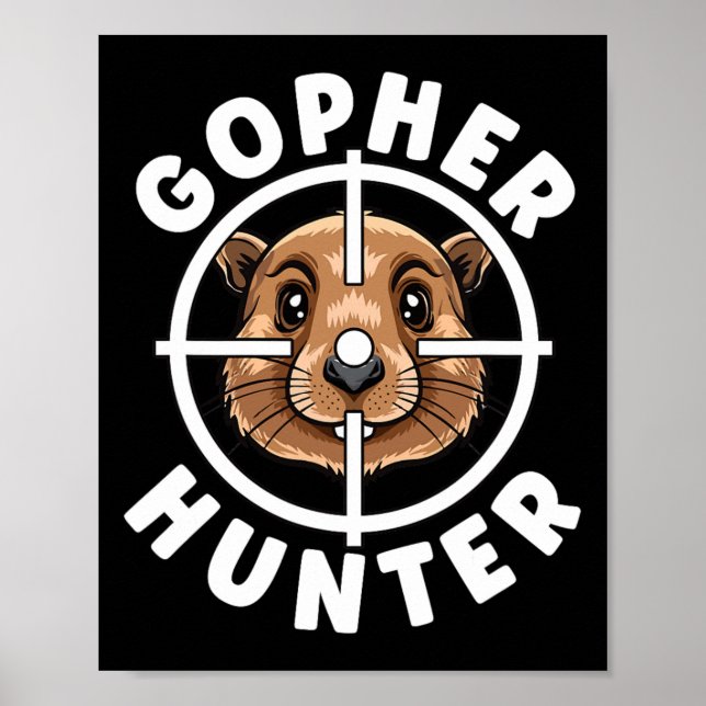 Poster Chasseur de gopher Crosshairs Chasse au piège (Devant)