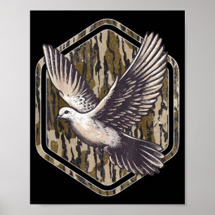 Poster Chasseur de saison de chasse à la colombe camouflé