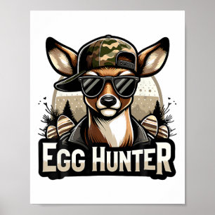 Poster Chasseur d'oeufs Cerf Buck Byckward Casquette Cerf