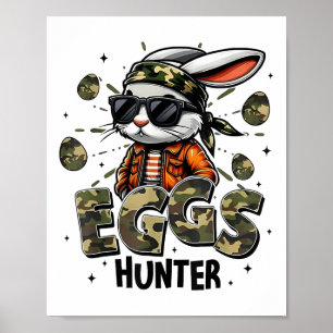 Poster Chasseur d'oeufs Chasseur Camo Joyeux Enfants de P