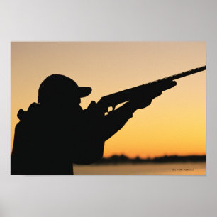 Poster Chasseur et arme à feu