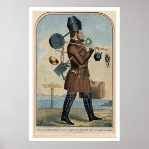 Poster Chasseur indépendant d'or sur son chemin vers la
