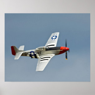 Poster Chasseur P-51D Mustang avec marquages du jour J vo