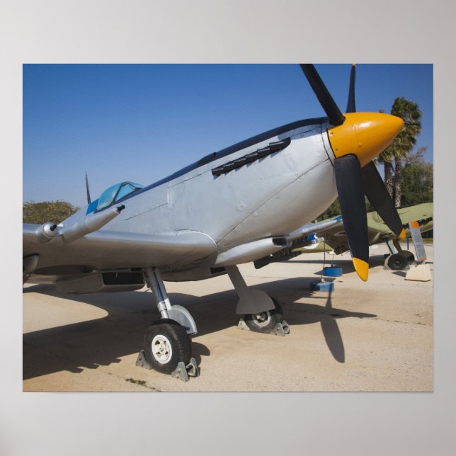 Poster chasseur Spitfire construit en Angleterre (Devant)