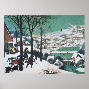 Poster Chasseurs dans la neige par Pieter Bruegel