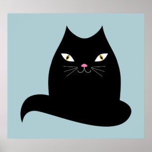 Poster Chat à nez rose