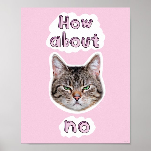 Poster Chat agacé (Devant)