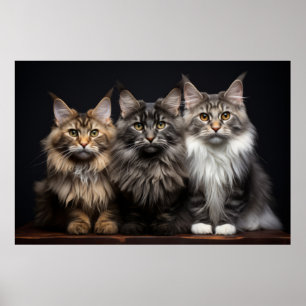 Poster Chat Animaux de compagnie Portrait Nature Beauté