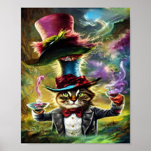 Chat anthropomorphique Mad Hatter Imaginaire Fairy
