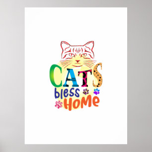 Poster Chat Art Chats Bless Home