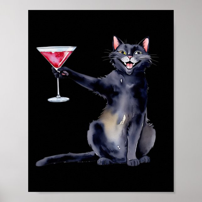 Poster Chat Avec Martini Gl Tail (Devant)
