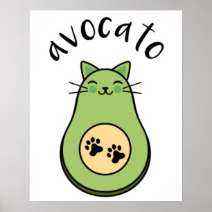 Poster Chat Avocado Avato