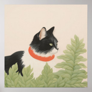 Poster Chat Boho mignon