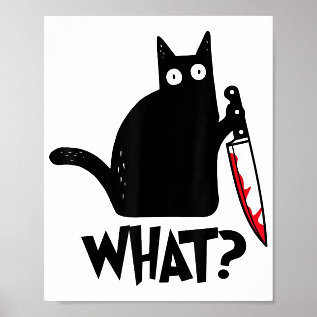 Poster Chat Ce Chat Noir Drôle Chemise Meurtre Chat Avec (Devant)