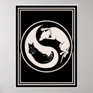 Poster Chat-Chien Yin-Yang