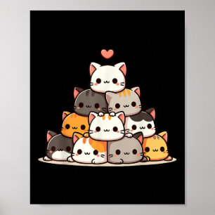 Poster Chat Cute Chats Anime Kawaii Neko