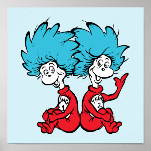 Poster Chat dans le Casquette Chose Un & Chose Deux