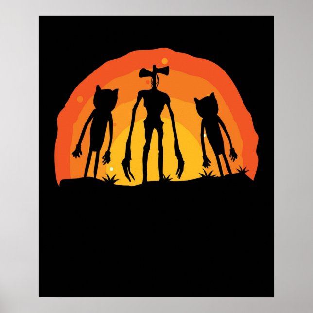 Poster Chat de dessin et costume de tête de sirène pour e (Devant)