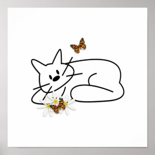 Poster Chat de griffonnage