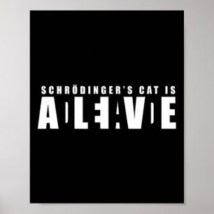 Poster Chat de Sheldon Schroedinger - mort et vivant