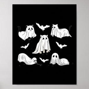 Poster Chat d'Halloween Chat noir Halloween Chat effrayan