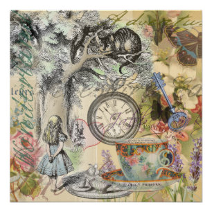 Poster Chat du Cheshire Alice au Pays des Merveilles Clas