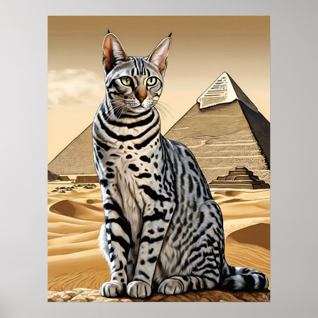 Poster Chat égyptien Mau - Art Print (Devant)